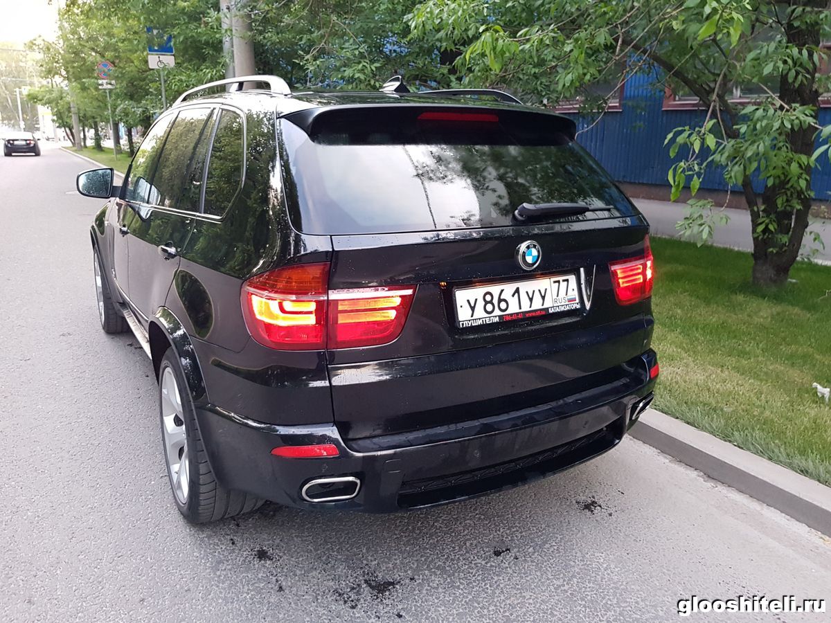 Установка насадок глушителя BMW X5