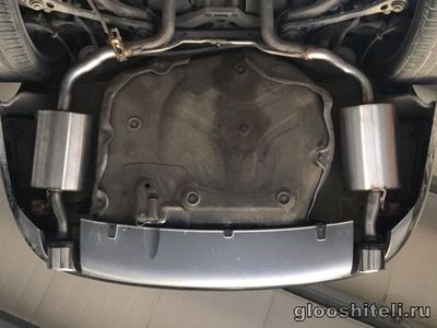 Установка спортивного глушителя и насадок на Audi A6